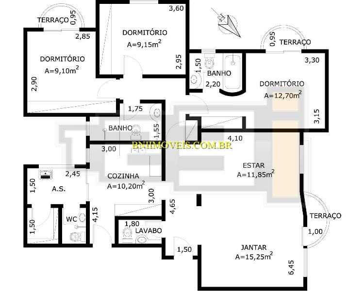 Apartamento, 3 quartos, 124 m² - Foto 13