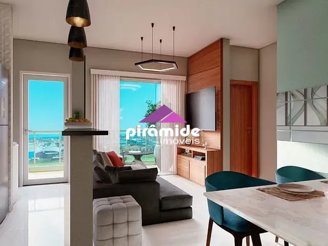 Apartamento com 56m² 2 quartos e 1 banheiro, à venda, no bairro Indaiá em Caraguatatuba