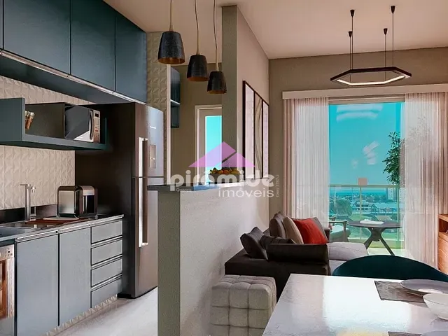 Apartamento com 56m² 2 quartos e 1 banheiro, à venda, no bairro Indaiá em Caraguatatuba