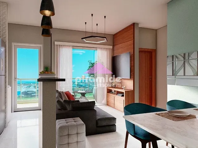 Apartamento com 56m² 2 quartos e 1 banheiro, à venda, no bairro Indaiá em Caraguatatuba