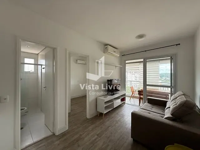 Apartamento com 45m² 1 quarto e 2 banheiros, à venda, no bairro Brooklin Paulista em São Paulo