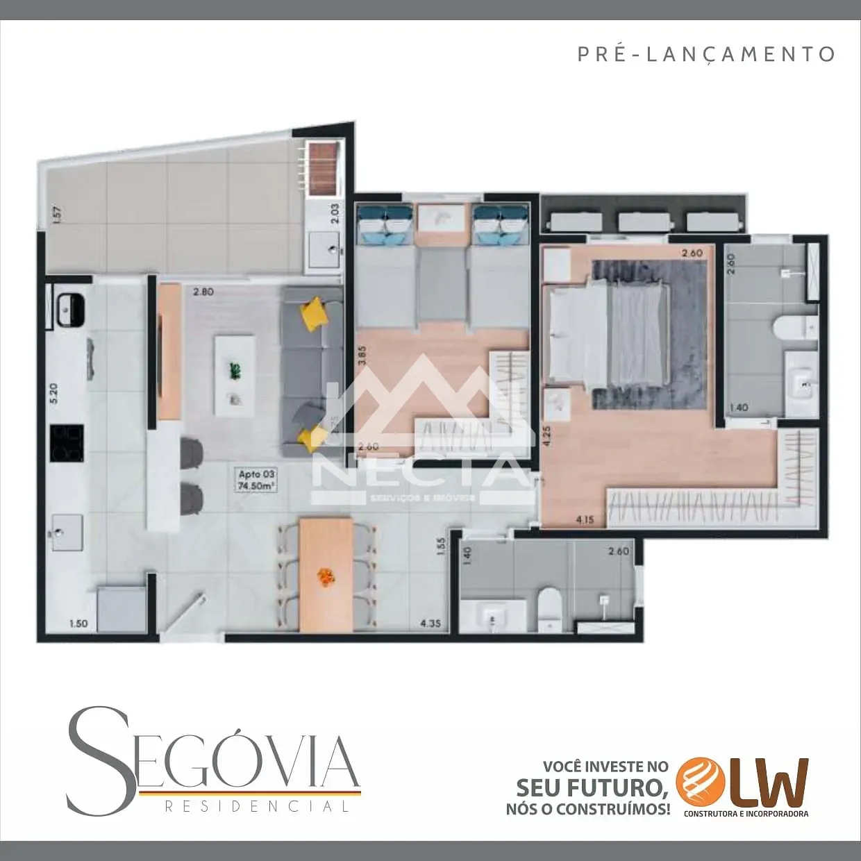 Apartamento, 2 quartos, 74 m² - Foto 7