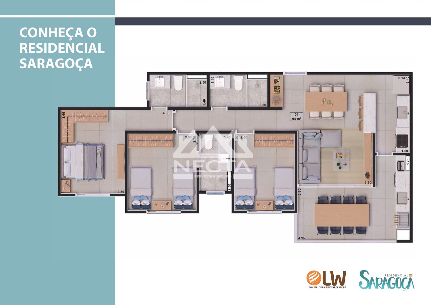 Apartamento, 3 quartos, 94 m² - Foto 5