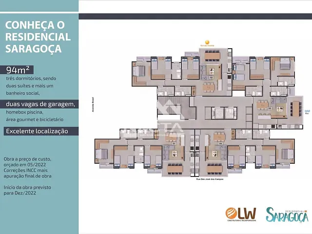 Apartamento com 1245m² 3 quartos e 2 banheiros, à venda, no bairro Sumaré em Caraguatatuba