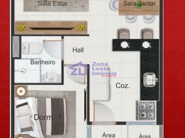 Apartamento com 36m² 2 quartos e 1 banheiro, à venda, no bairro Itaquera em São Paulo