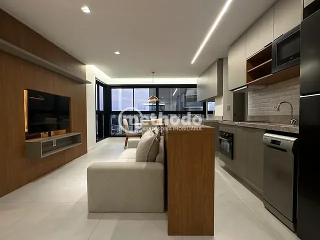 Apartamento com 55m² 1 quarto e 2 banheiros, à venda ou para alugar, no bairro Nova Campinas em Campinas