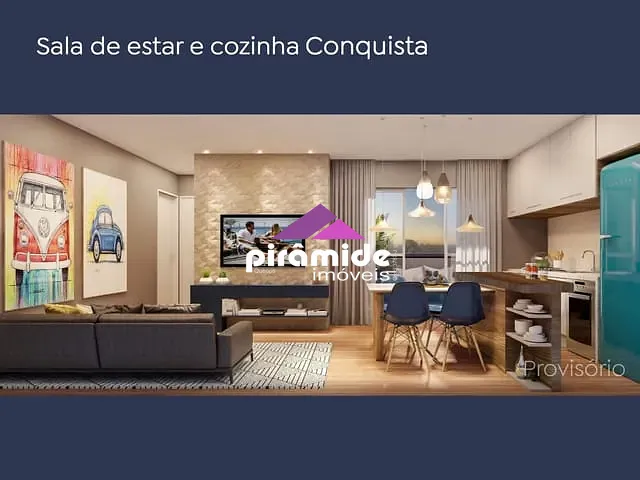 Apartamento com 56m² 2 quartos e 2 banheiros, à venda, no bairro Vila Industrial em São José dos Campos
