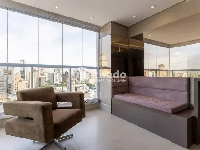 Apartamento com 84m² 1 quarto e 2 banheiros, à venda ou para alugar, no bairro Cambuí em Campinas