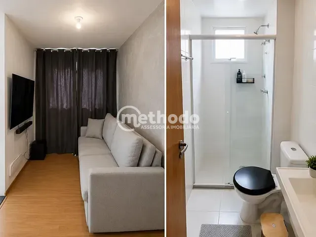 Apartamento com 43m² 2 quartos e 1 banheiro, à venda, no bairro Fundação da Casa Popular em Campinas