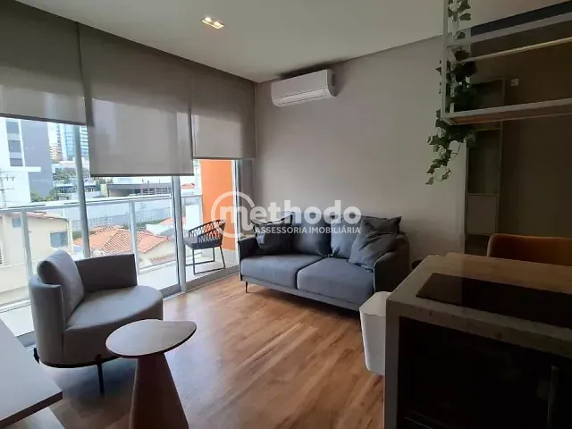 Apartamento com 39m² 1 quarto e 1 banheiro, à venda ou para alugar, no bairro Cambuí em Campinas