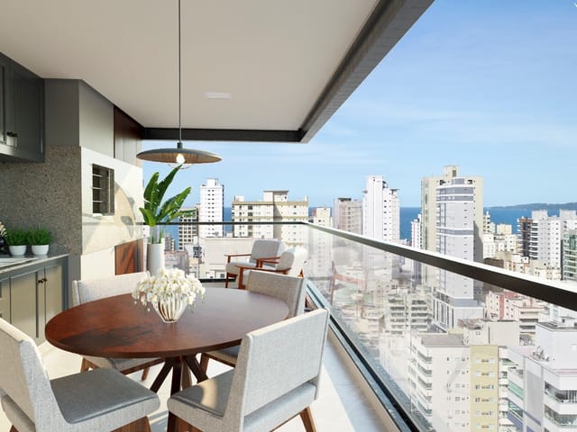 Apartamento com 215m² 3 quartos e 4 banheiros, à venda, no bairro Meia Praia em Itapema