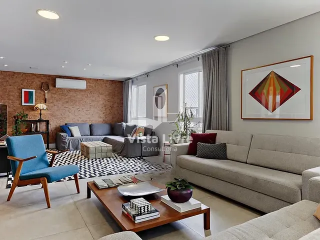 Apartamento com 210m² 3 quartos e 4 banheiros, à venda, no bairro Vila Olímpia em São Paulo