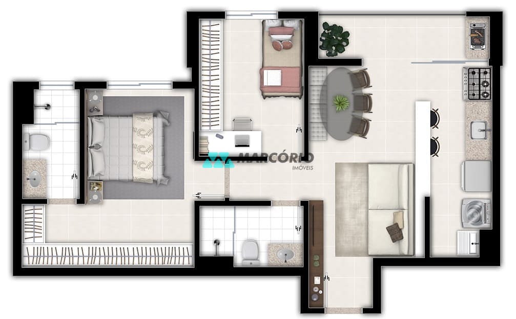 Apartamento à venda com 3 quartos, 68m² - Foto 21