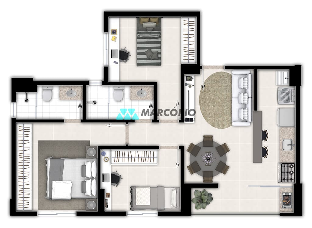 Apartamento à venda com 3 quartos, 68m² - Foto 23