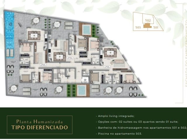 Apartamento com 92m² 3 quartos e 2 banheiros, à venda, no bairro Perequê em Porto Belo