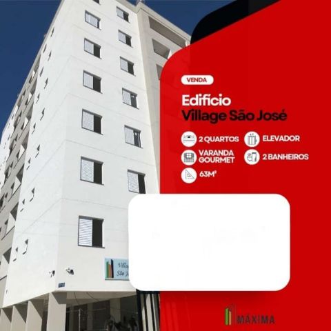 Apartamento 2 quartos e 1 banheiro, à venda, no bairro Vila São José em Taubaté