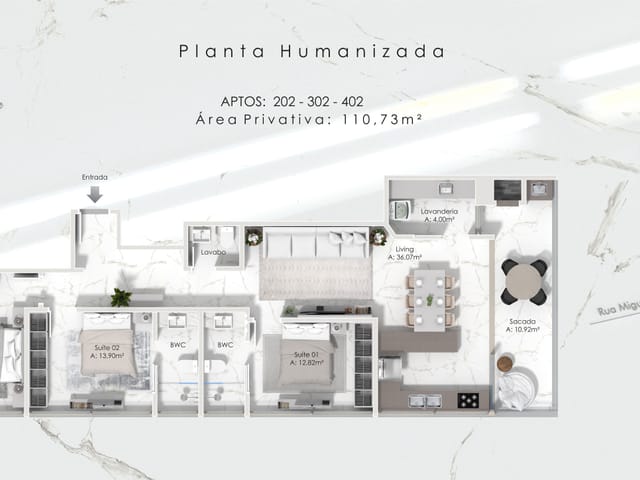 Apartamento com 150m² 3 quartos e 4 banheiros, à venda, no bairro Praia Brava de Itajaí em Itajaí