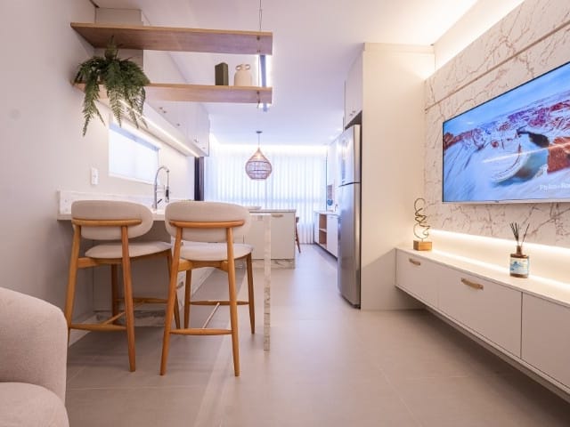 Apartamento com 132m² 2 quartos e 3 banheiros, à venda, no bairro Balneário Perequê em Porto Belo