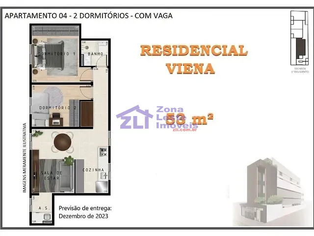 Apartamento com 53m² 2 quartos e 1 banheiro, à venda, no bairro Vila Formosa em São Paulo