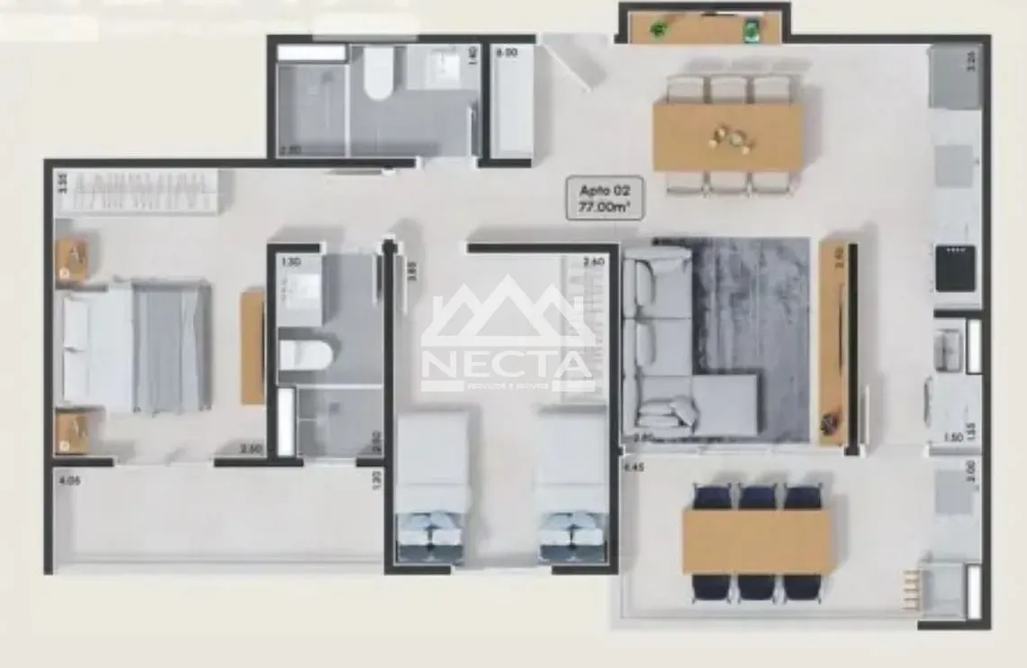 Apartamento, 2 quartos, 77 m² - Foto 5