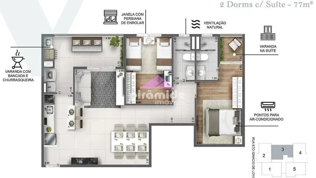 Apartamento, 2 quartos, 77 m² - Foto 14