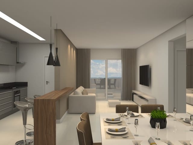 Apartamento com 124m² 3 quartos e 2 banheiros, à venda, no bairro Estrela em Ponta Grossa