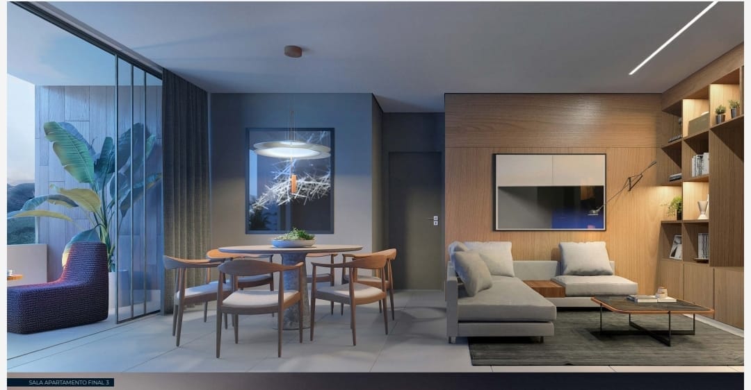 Apartamento três quartos a venda no Vale do Sereno, Nova Lima com duas vagas e varanda na suíte e na sala. Residencial com lazer completo miniatura 5
