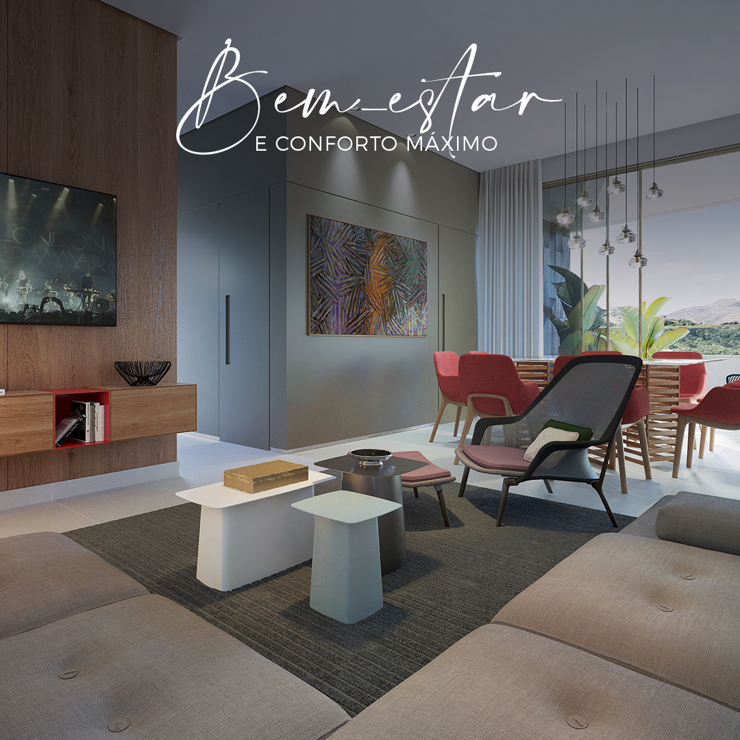 Apartamento três quartos a venda no Vale do Sereno, Nova Lima com duas vagas e varanda na suíte e na sala. Residencial com lazer completo miniatura 28
