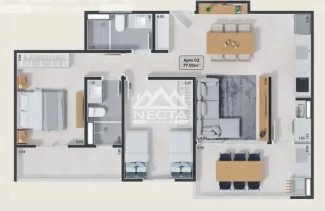 Apartamento, 2 quartos, 77 m² - Foto 9