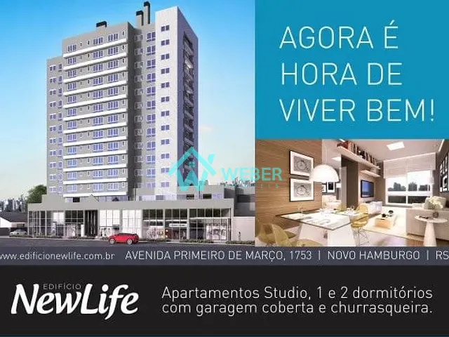 Apartamento com 60m² 1 quarto e 1 banheiro, à venda, no bairro Pátria Nova em Novo Hamburgo