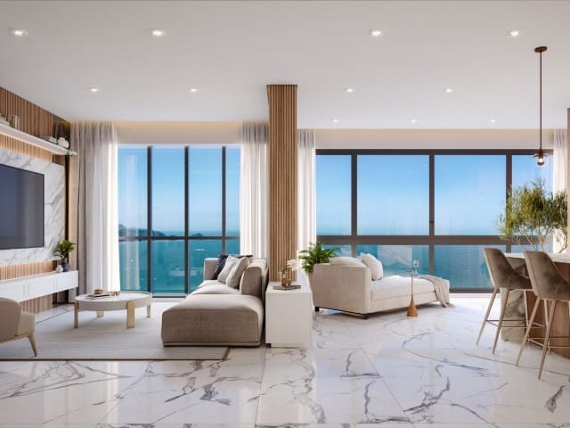 Apartamento com 331m² 4 quartos e 5 banheiros, à venda, no bairro Meia Praia em Itapema