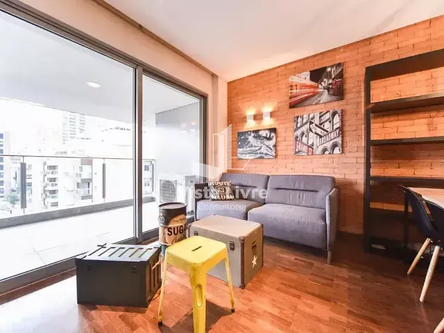Apartamento com 68m² 1 quarto e 2 banheiros, à venda, no bairro Vila Nova Conceição em São Paulo