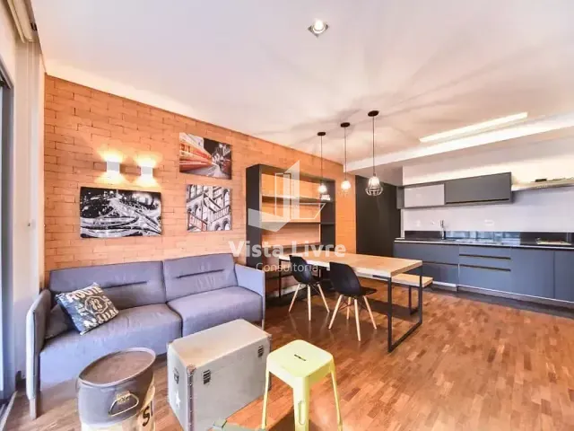 Apartamento com 68m² 1 quarto e 2 banheiros, à venda, no bairro Vila Nova Conceição em São Paulo