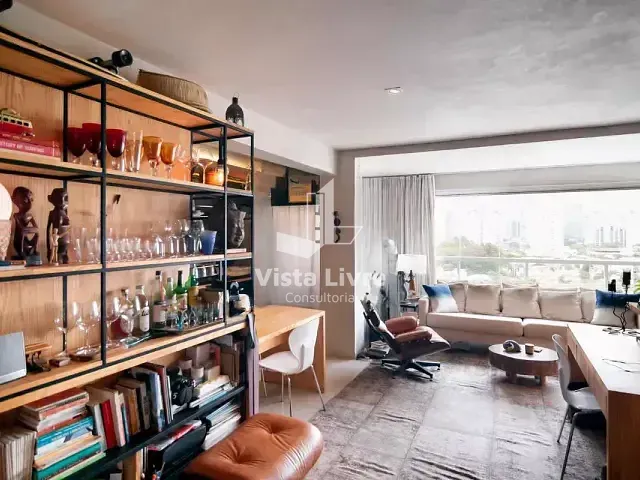 Apartamento com 45m² 1 quarto e 1 banheiro, à venda, no bairro Brooklin Paulista em São Paulo