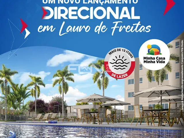 Apartamento 2 quartos e 1 banheiro, à venda, no bairro Caji em Lauro de Freitas