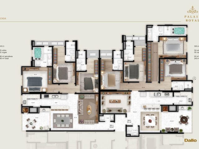Apartamento com 130m² 3 quartos e 4 banheiros, à venda, no bairro Balneário Perequê em Porto Belo