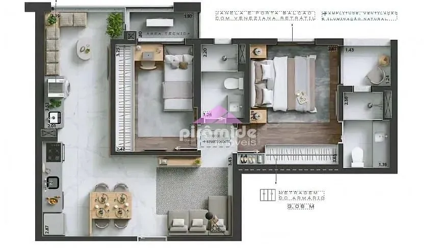 Apartamento, 2 quartos, 60 m² - Foto 18