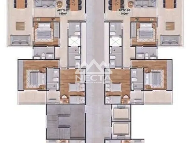 Apartamento com 138m² 3 quartos e 4 banheiros, à venda, no bairro Praia das Palmeiras em Caraguatatuba