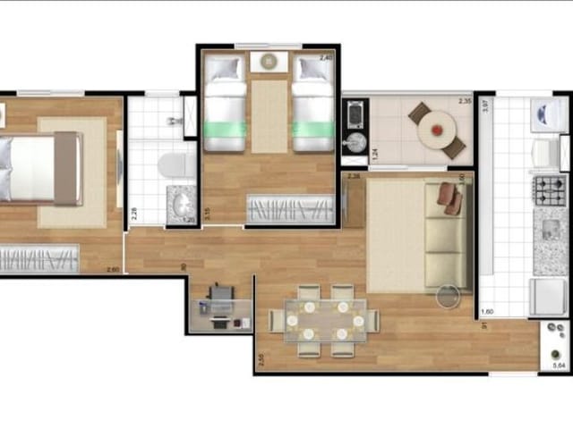 Foto do Apartamento - Apartamento com 2 dormitórios para alugar, 50 m² por R$ 2.116,00/mês - Vila Independência - São Paulo/SP | ZONA LESTE IMÓVEIS