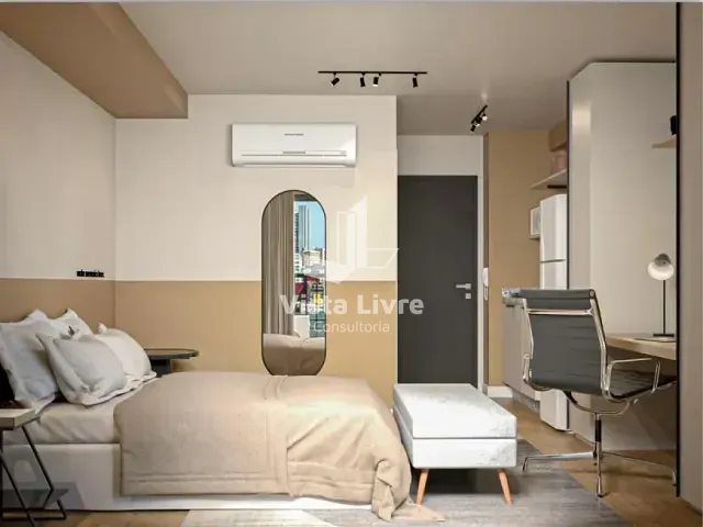 Apartamento com 28m² 1 quarto e 1 banheiro, à venda, no bairro Vila Cordeiro em São Paulo