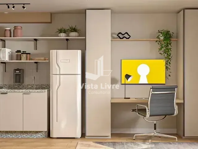 Apartamento com 28m² 1 quarto e 1 banheiro, à venda, no bairro Vila Cordeiro em São Paulo