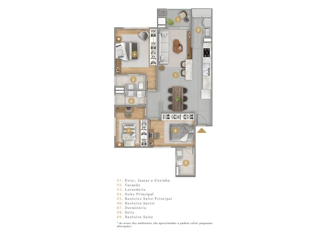 Apartamento com 92m² 3 quartos e 3 banheiros, à venda, no bairro Centro em Camboriú