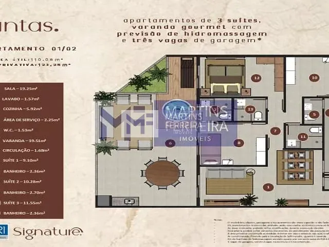 Apartamento com 123m² 3 quartos e 5 banheiros, à venda, no bairro Recreio dos Bandeirantes em Rio de Janeiro
