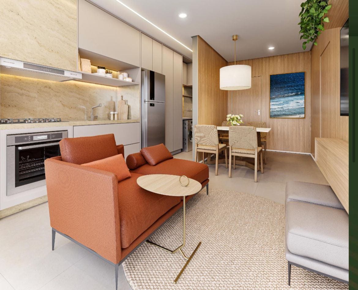 Apartamento à venda com 58 m2, 2 q com suíte, no Setor Bueno, Goiânia, GO