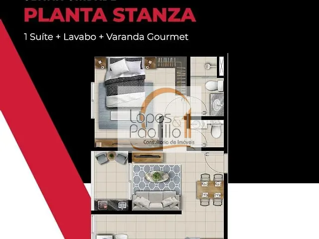 Apartamento 1 quarto e 1 banheiro, à venda, no bairro Atibaia Jardim em Atibaia