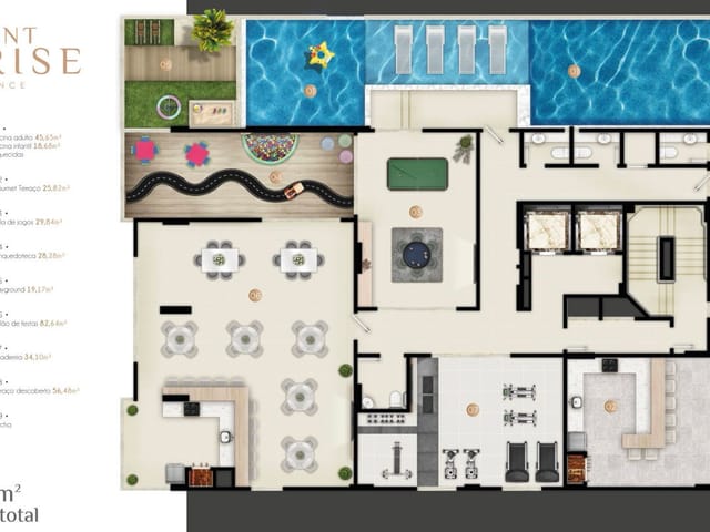 Apartamento com 128m² 3 quartos e 4 banheiros, à venda, no bairro Balneário Perequê em Porto Belo