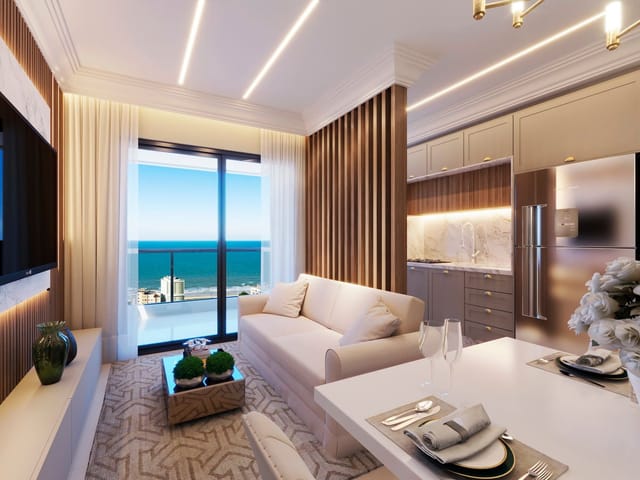 Apartamento com 77m² 2 quartos e 3 banheiros, à venda, no bairro Morretes em Itapema