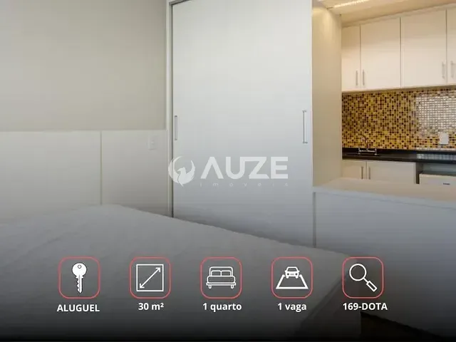 Apartamento com 30m², para alugar, no bairro Centro Cívico em Curitiba