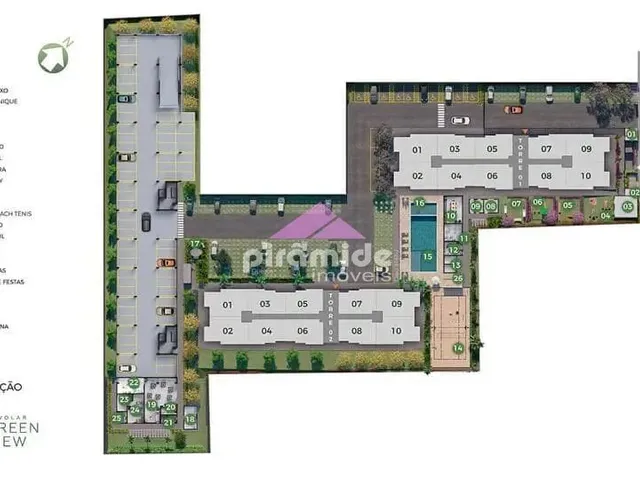 Apartamento com 10m² 2 quartos e 2 banheiros, à venda, no bairro Jardim das Indústrias em São José Dos Campos