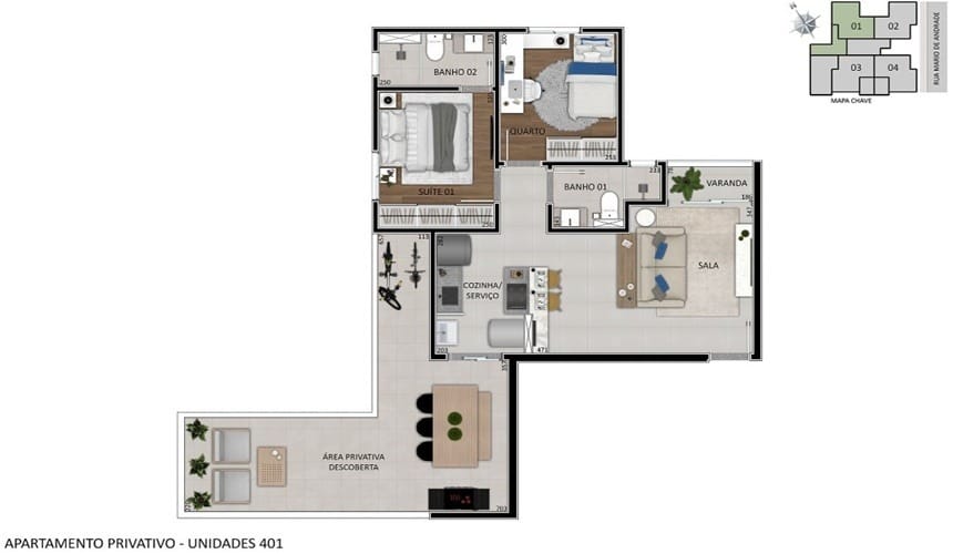 Apartamento com 2 quartos, 2 banhos, 2 vagas, 1 suíte, 1 varanda, 1 sala, alto padrão de acabamento, à venda, Santa Branca, Belo Horizonte, MG _ Perto da Lagoa miniatura 2